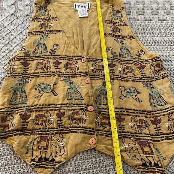 Vintage D II K by K.V.M beaded vest ~ S - Picture 8 of 11